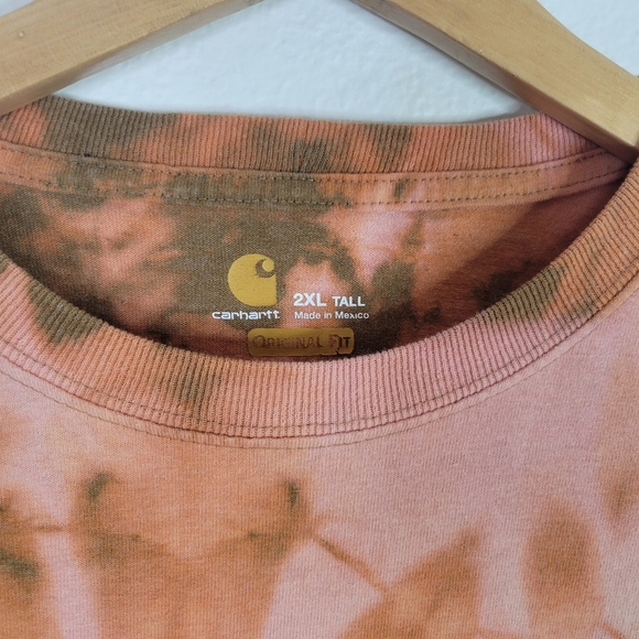 Carhartt tie dye short sleeve shirt orange retro - Picture 6 of 6
